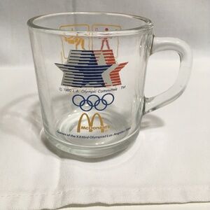 VTG 1984 Olympics Los Angeles McDonald's Glass Mug - Collectible